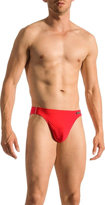 Olaf Benz Herren Badeslip rot Mikrofaser unifarben