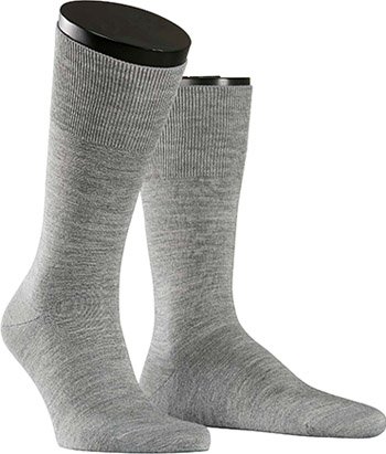 Thumbnail - Falke Herren Socke grau Seide unifarben
