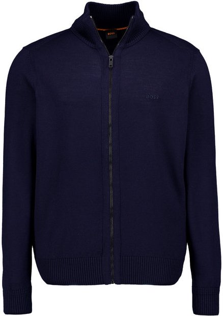 BOSS Orange Herren Pullover blau unifarben