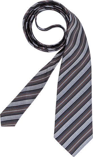 JOOP! Herren Krawatte grau College-Streifen