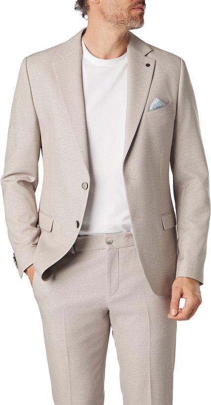 ZUITABLE Herren Sakko beige meliert