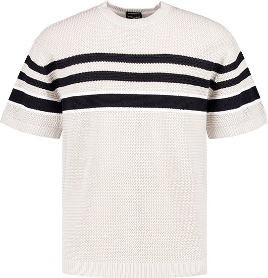Thumbnail - Strellson Herren T-Shirts grau gestreift