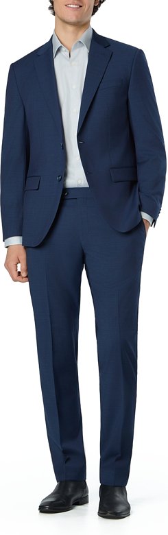 HECHTER PARIS Herren Anzug blau meliert