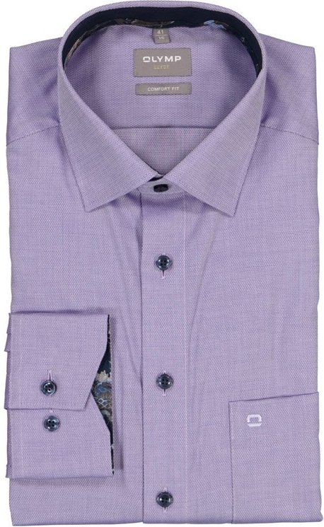 OLYMP Herren Hemd violett Comfort Fit
