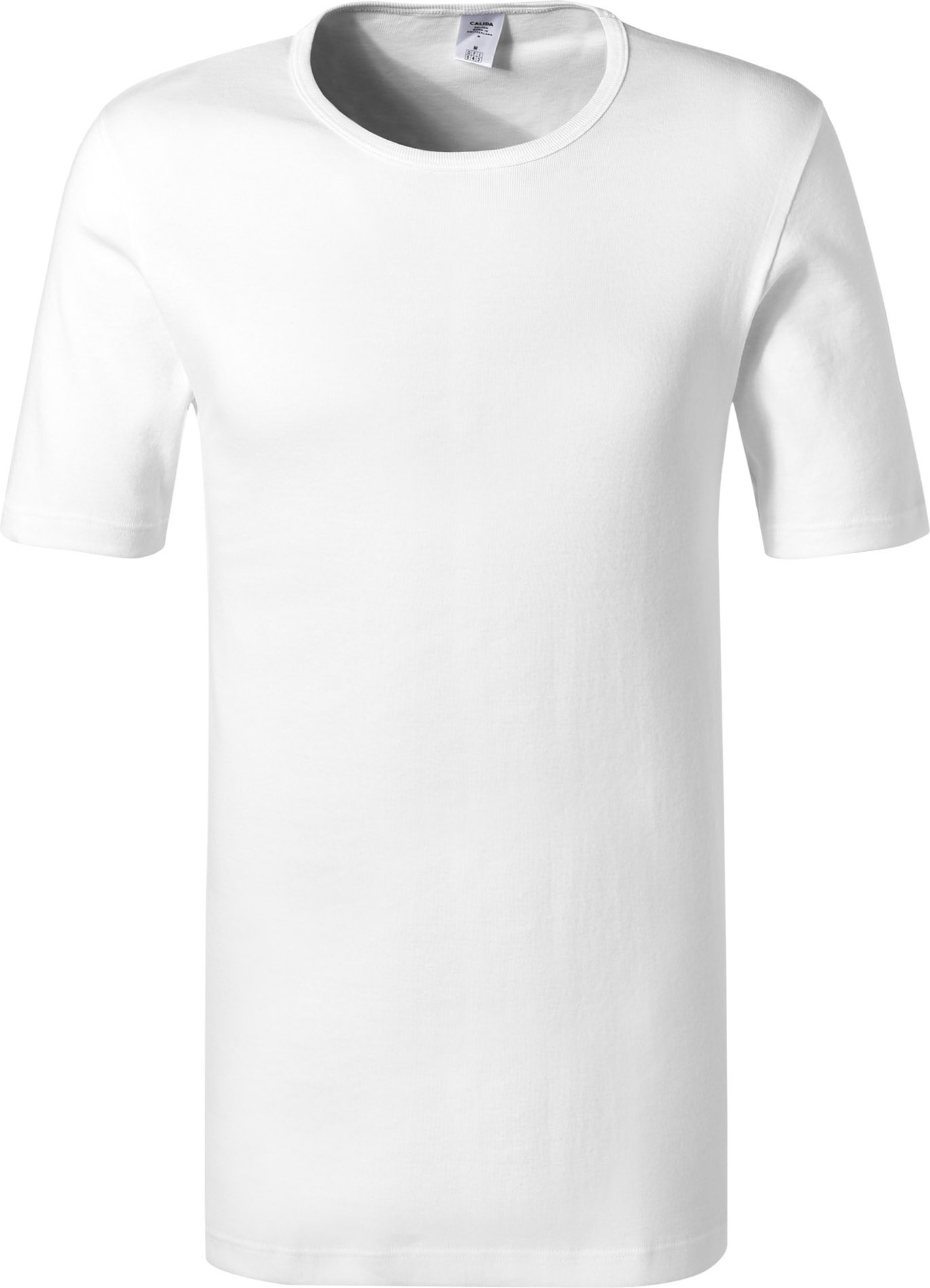 Thumbnail - CALIDA Herren T-Shirt weiß Reine Baumwolle unifarben