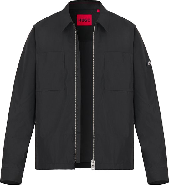 Thumbnail - HUGO Herren Overshirt schwarz unifarben