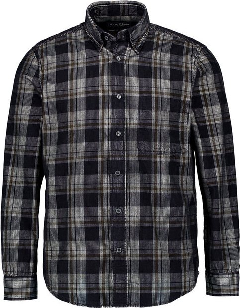 Marc O'Polo Herren Hemd schwarz kariert