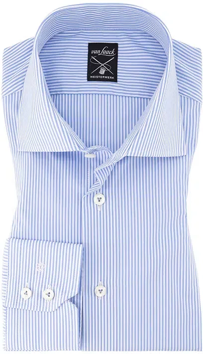 van Laack Herren Hemd blau gestreift