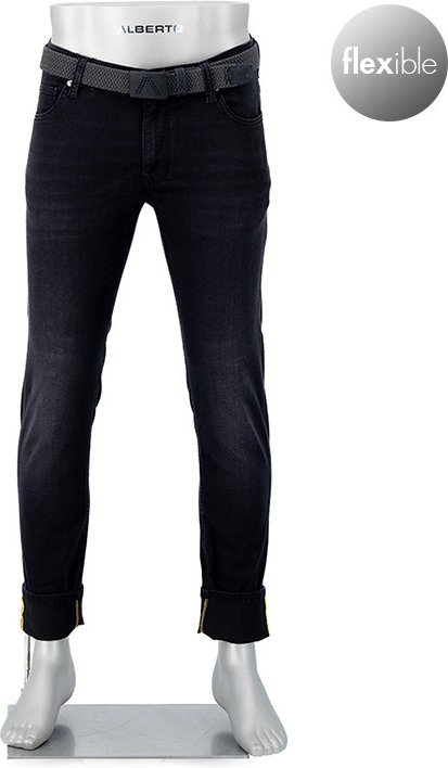Alberto Bike Herren Jeans grau Slim Fit