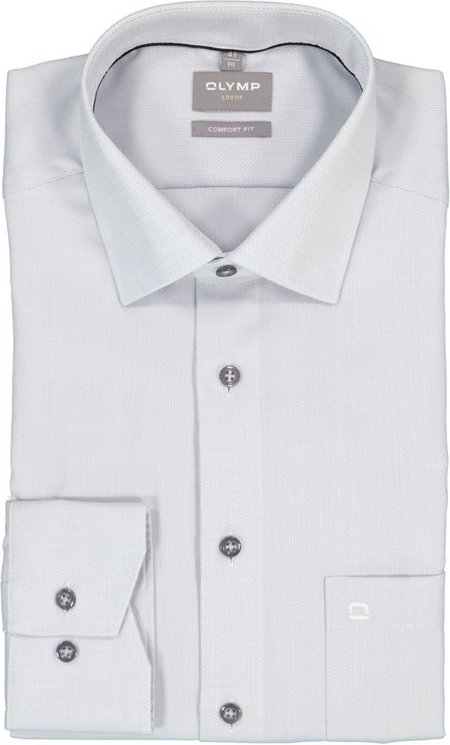 OLYMP Herren Hemd grau meliert