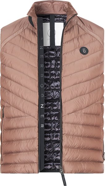 BOGNER Herren Weste braun unifarben