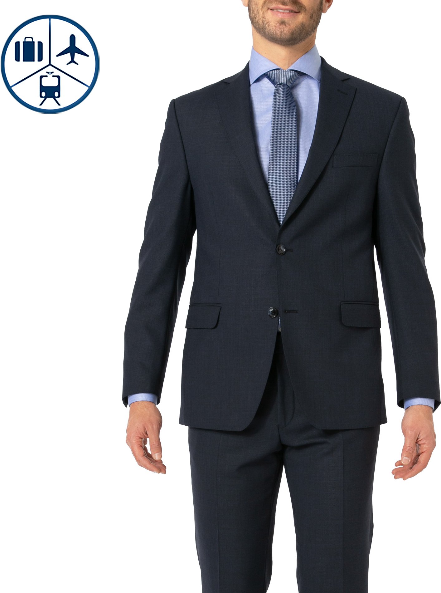 Carl Gross Herren Sakko blau meliert