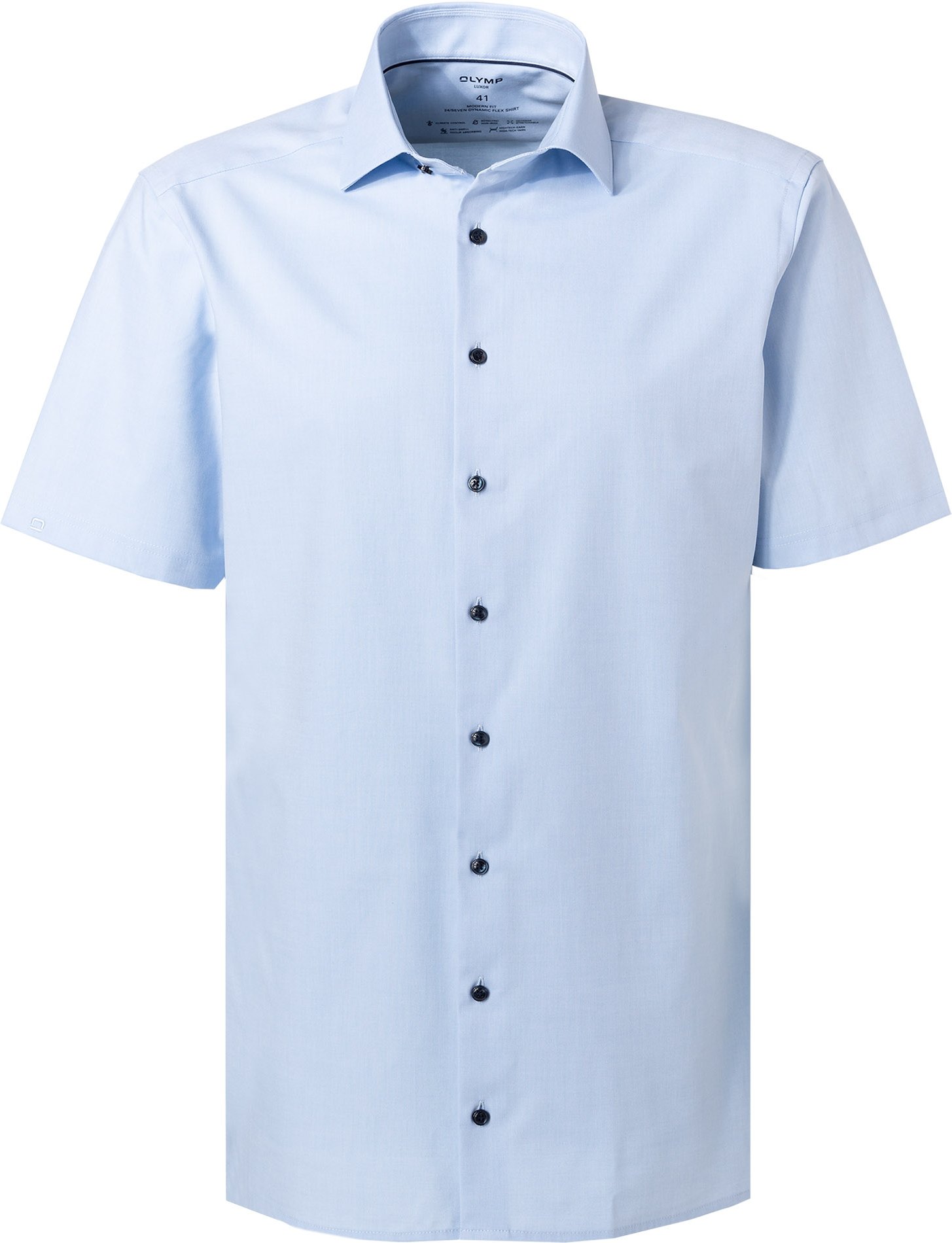 OLYMP Herren Kurzarmhemd blau