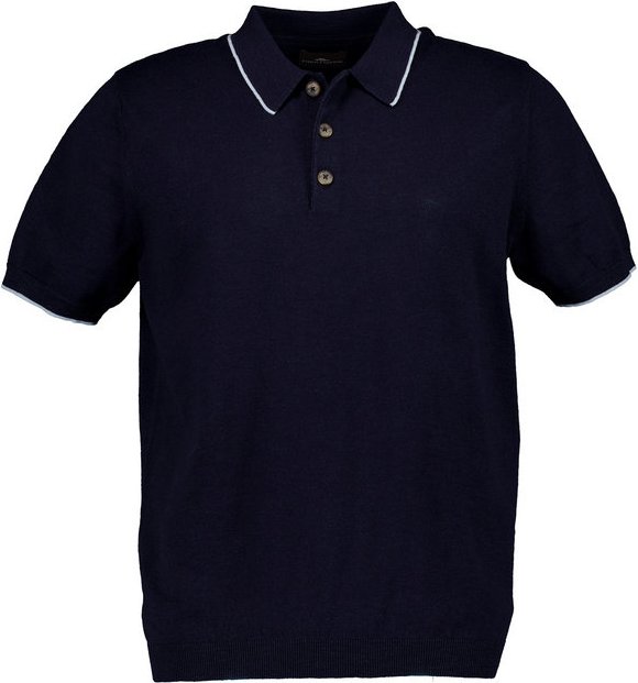 Fynch-Hatton Herren Polo-Shirt blau unifarben
