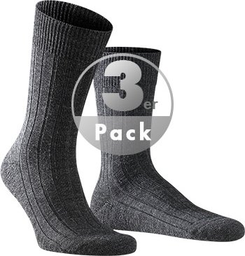 Thumbnail - Falke Herren Socken grau Schur-Wolle unifarben
