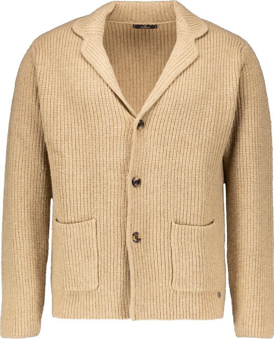 RAGMAN Herren Strickjacke beige unifarben