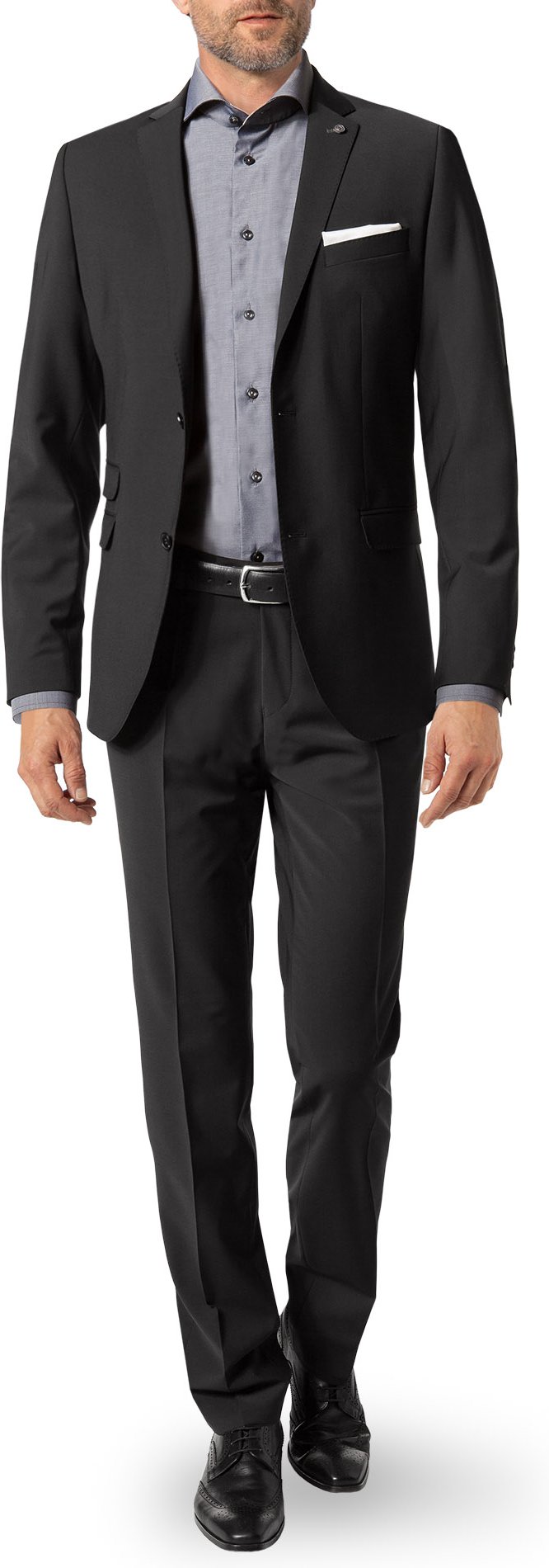 Thumbnail - CG Herren Anzug schwarz Slim Fit