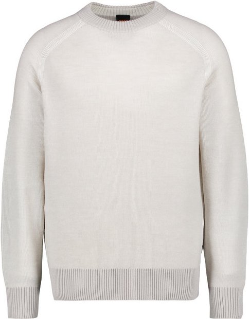 BOSS Orange Herren Pullover beige unifarben