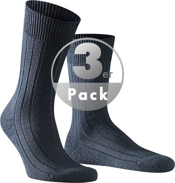 Thumbnail - Falke Herren Socken blau Schur-Wolle unifarben