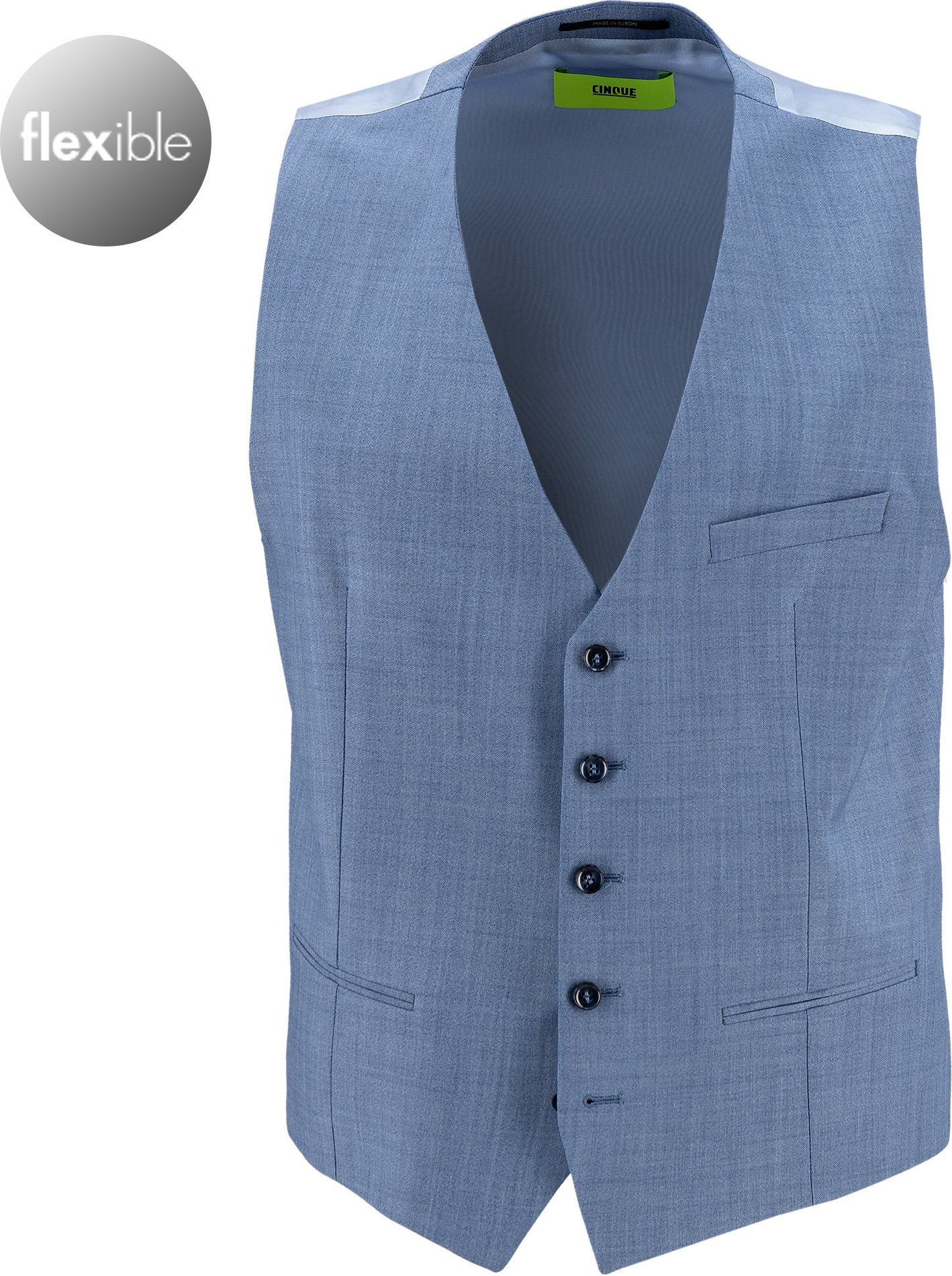 Thumbnail - CINQUE Herren Weste blau meliert