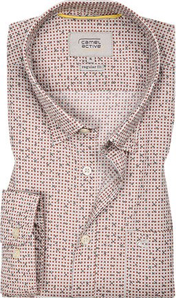 camel active Herren Hemd orange gemustert