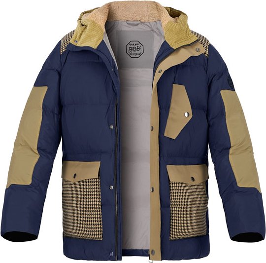 BOB Herren Steppjacke blau unifarben