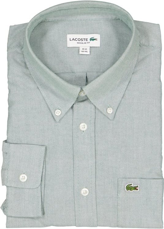 LACOSTE Herren Hemd grün meliert