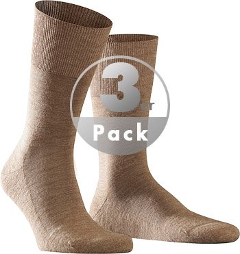 Falke Herren Socke beige Schur-Wolle unifarben
