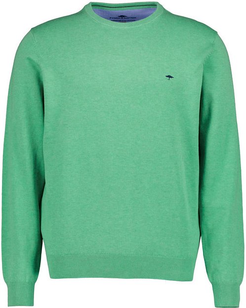 Fynch-Hatton Herren Pullover grün unifarben