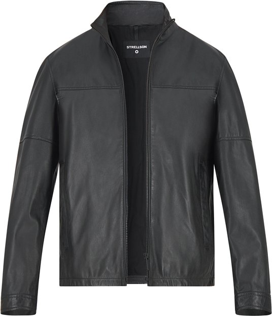 Strellson Herren Lederjacke schwarz