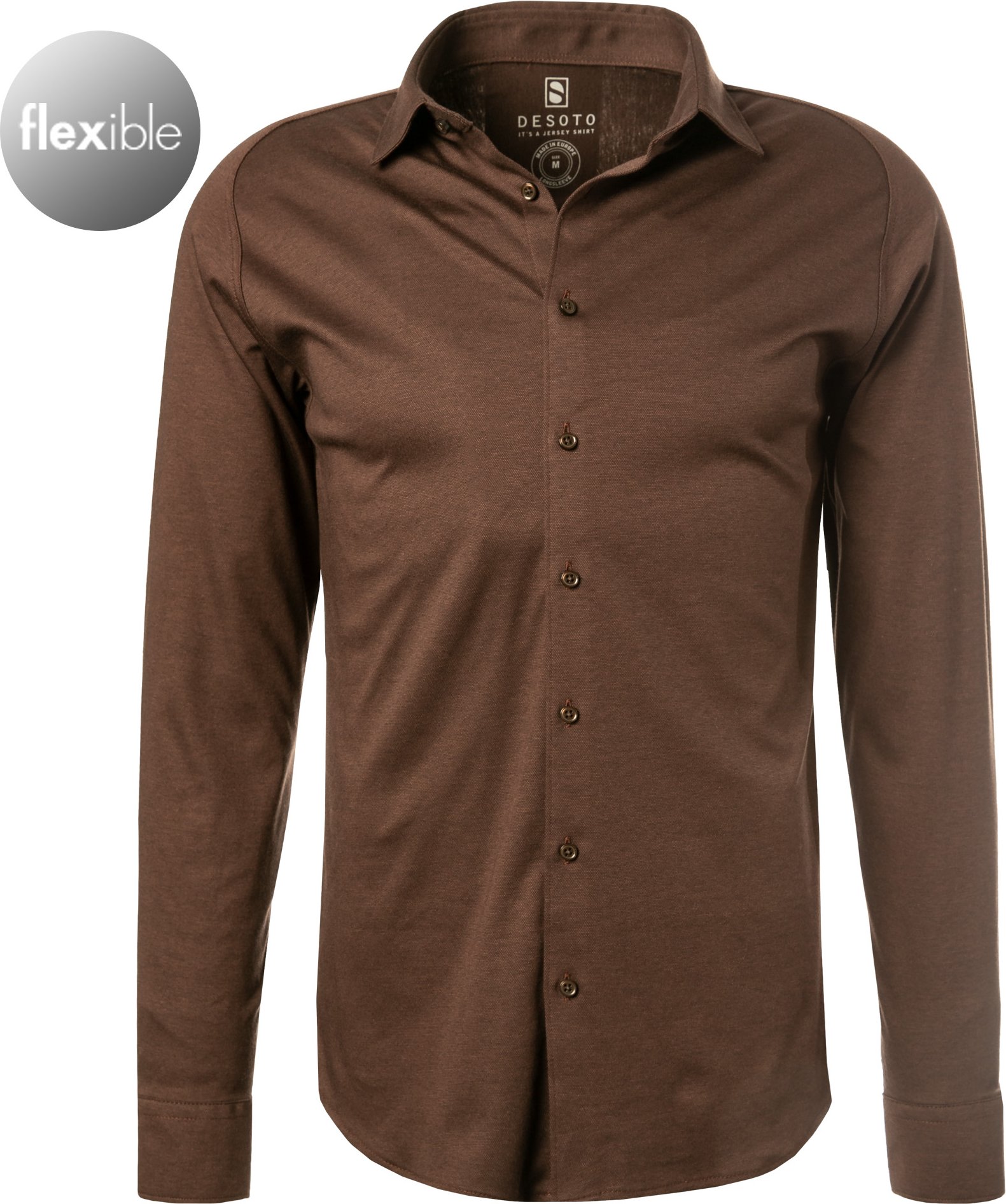 DESOTO Herren Hemd braun meliert
