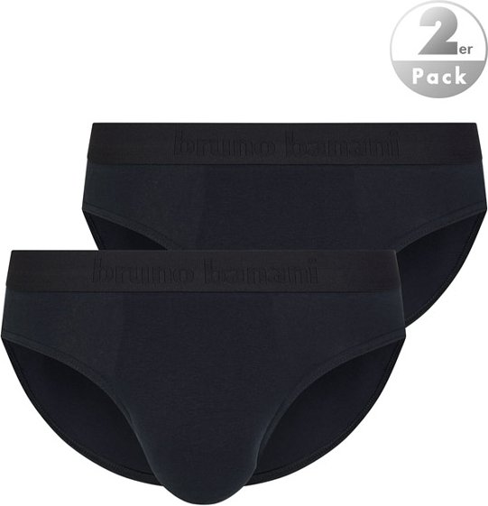 bruno banani Herren Unterwäsche schwarz Baumwolle & Mix unifarben