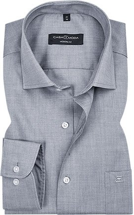 CasaModa Herren Hemd grau meliert