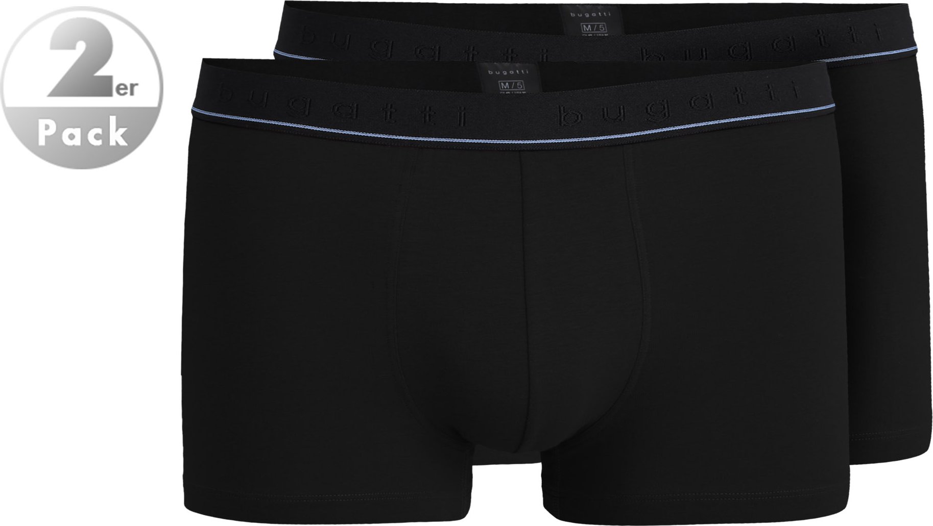Thumbnail - bugatti Herren Trunks schwarz Baumwolle & Mix unifarben