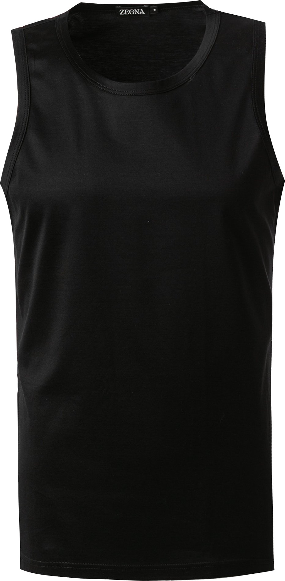 Thumbnail - Ermenegildo Zegna Herren Tanktop schwarz Reine Baumwolle unifarben