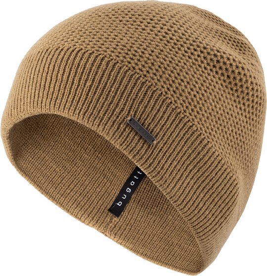 bugatti Herren Mütze beige Mikrofaser
