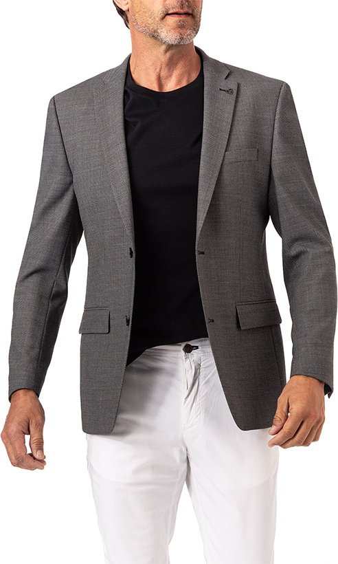Thumbnail - ROY ROBSON Herren Sakko grau meliert
