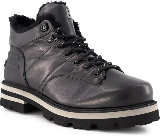 BOGNER Herren Schuhe schwarz Glattleder