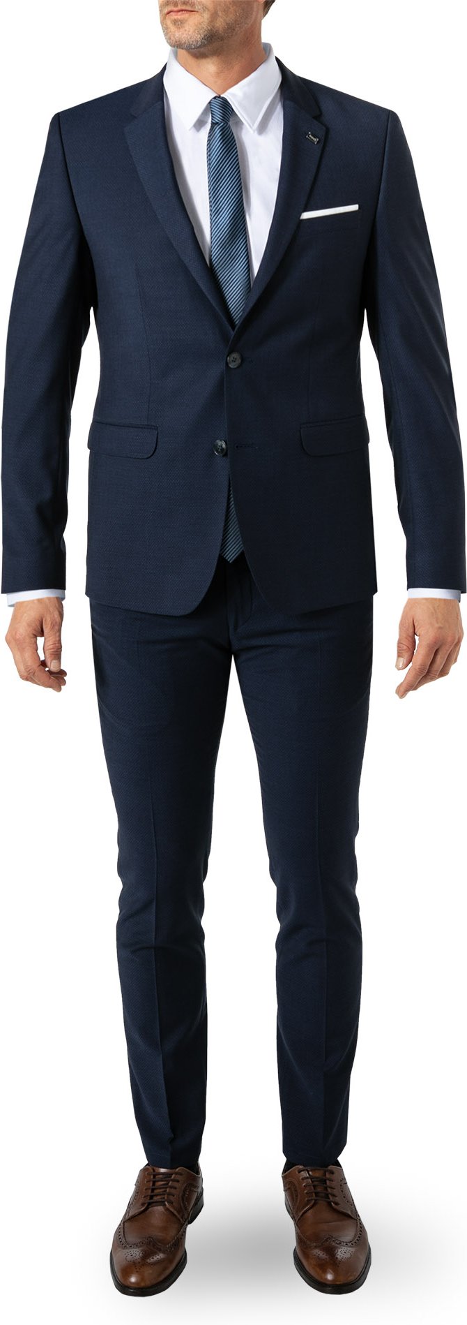 Thumbnail - DIGEL Herren Anzug blau Slim Fit