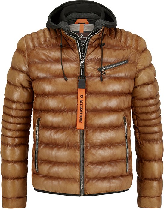Thumbnail - MILESTONE Herren Lederjacke braun