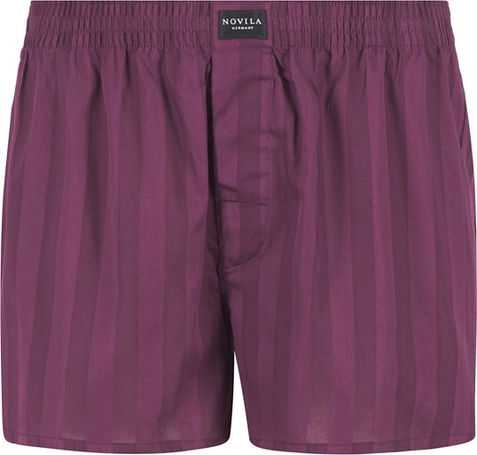 Thumbnail - Novila Herren Boxershorts rot Reine Baumwolle unifarben