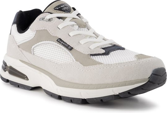 bugatti Herren Schuhe weiß Textil & Canvas