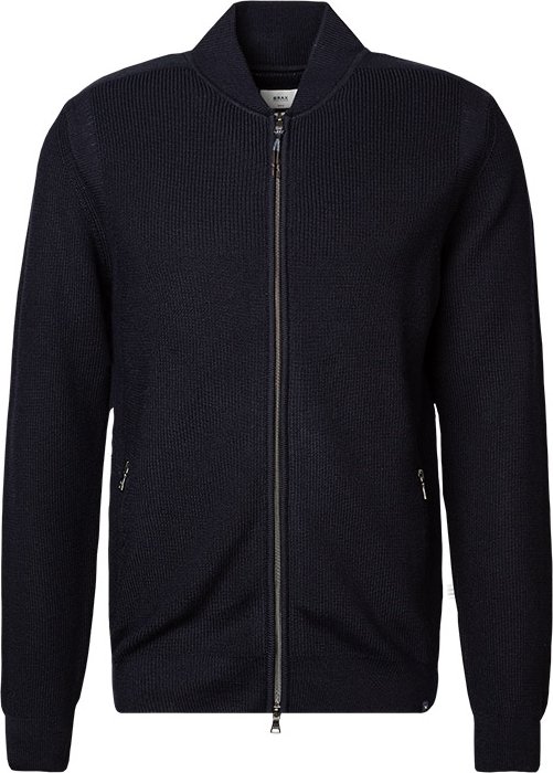 Thumbnail - Brax Herren Strickjacke blau unifarben