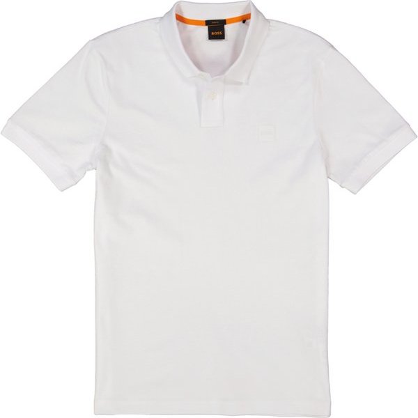 Thumbnail - BOSS Orange Herren Polo-Shirt weiß Slim Fit