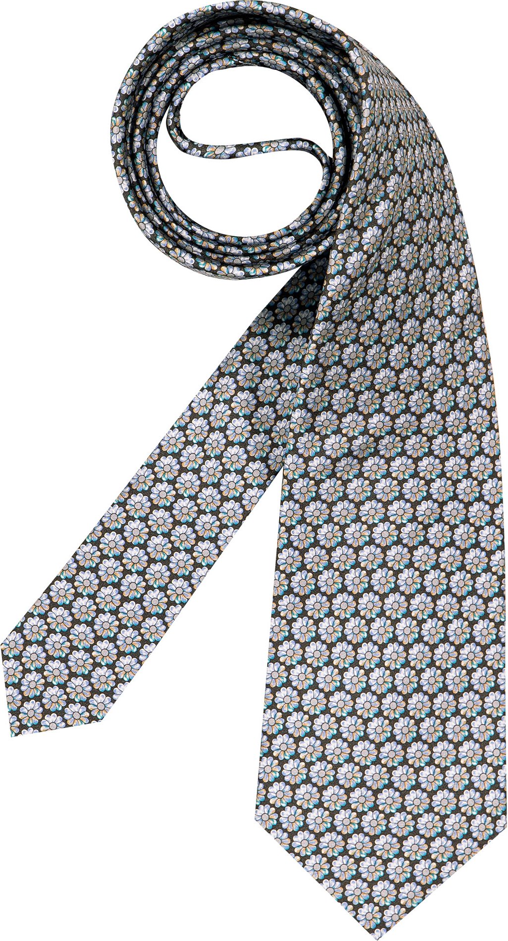 LANVIN Herren Krawatte blau Gemustert,Bunt