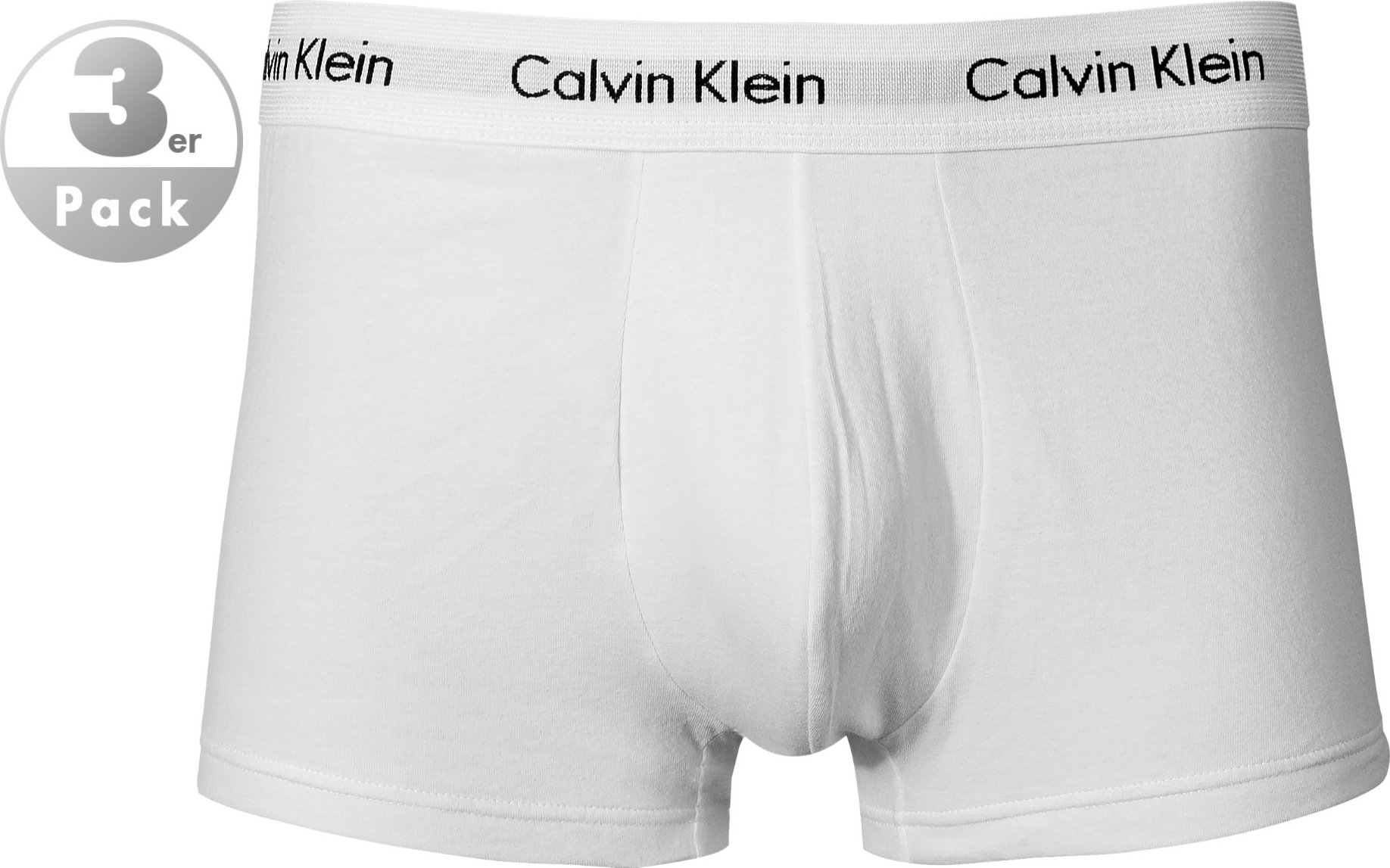 Calvin Klein Underwear Herren Trunks weiß Baumwolle & Mix unifarben