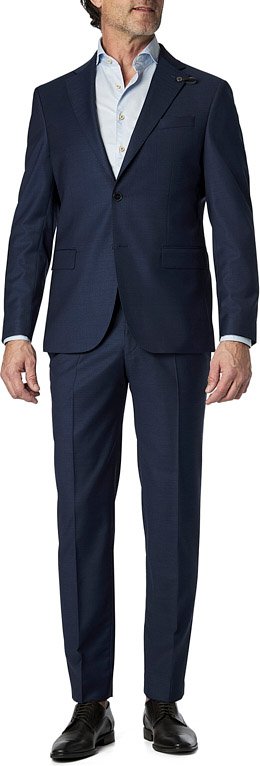 BALDESSARINI Herren Anzug blau meliert Slim Fit
