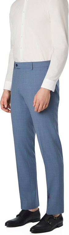 HECHTER PARIS Herren Hose blau meliert