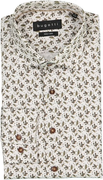Thumbnail - bugatti Herren Hemd braun geblümt
