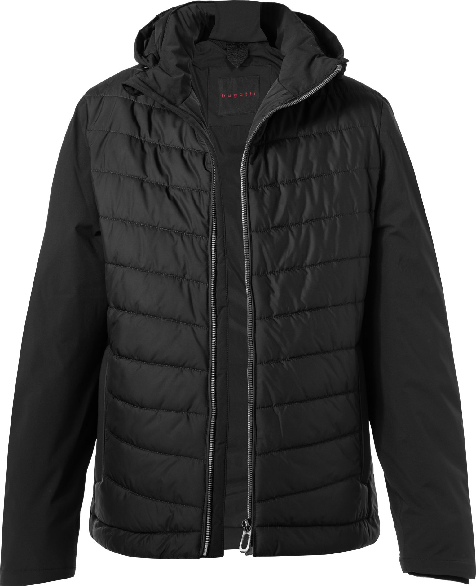 bugatti Herren Steppjacke schwarz unifarben